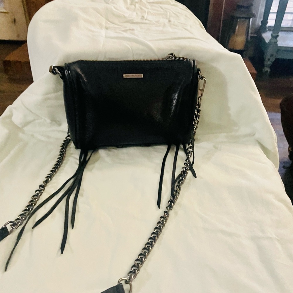 SALE😊EUC Black Rebecca Minkoffleatjer purse. Some pictures copied - Picture 3 of 9